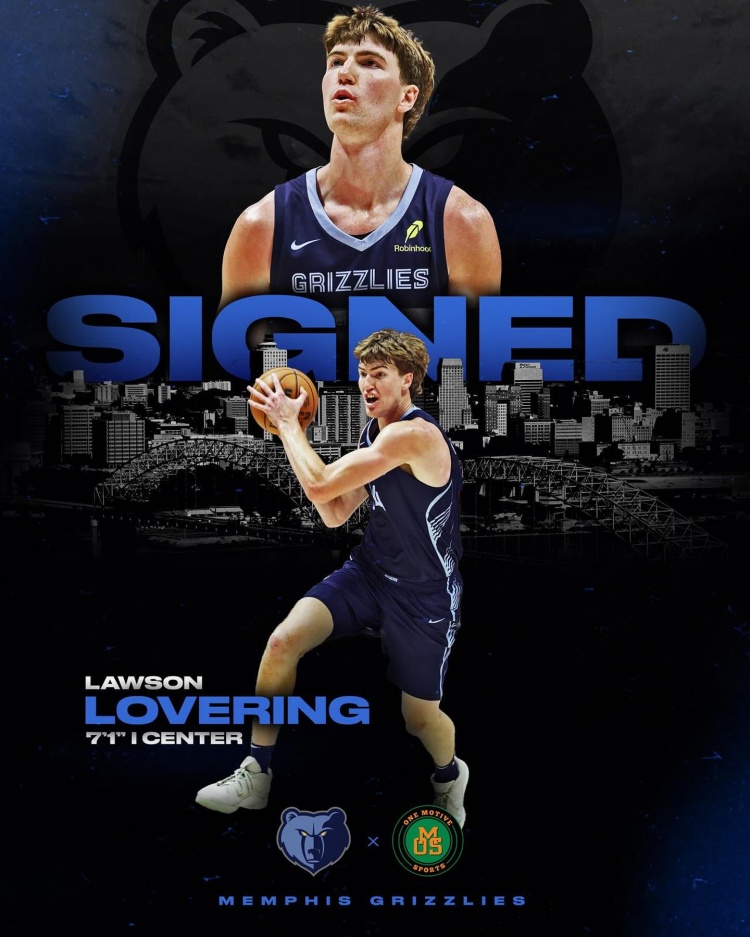 灰熊官宣签约中锋劳森-拉夫林和前锋泰勒-伯顿